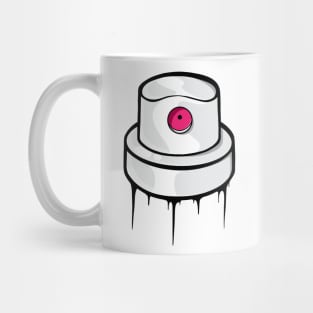 Pink Dot Spraycan Fat Cap Mug